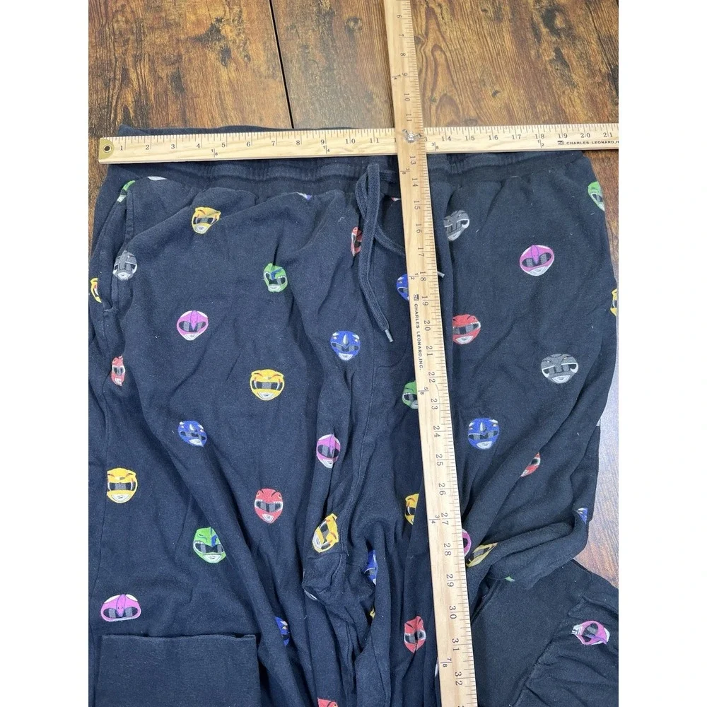 Mighty Morphin Power Rangers Loot Wear Pajama Pants Men's 3XL Black Lounge - Picture 4 of 6